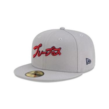 Imagem de Boné New Era  59FIFTY Atlanta Braves MLB Hyperfly Cinza-Masculino