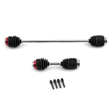 Imagem de Eixo de transmissão central frontal central eixo de transmissão metal aço eixo de transmissão central CVD eixo de transmissão com substituição de botas de poeira para carro de controle remoto Traxxas