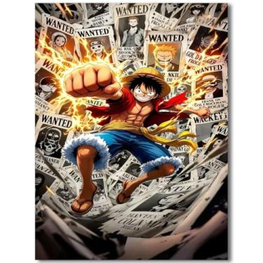 Imagem de Pôster de uma peça de anime para fãs crianças presentes de aniversário - pôster para amantes de mangá impressão de arte em tela imagem de mangá para quarto de meninas adolescentes/meninos decoração de