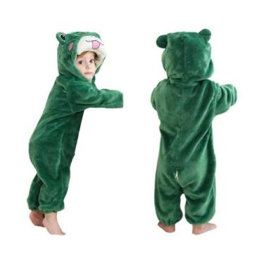 Imagem de Macacão Unissex De Bebê Em Flanela Com Capuz, Roupa De Inverno Grossa 