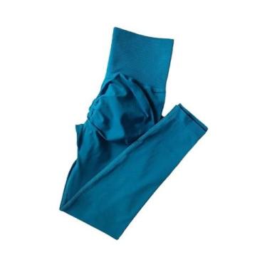 Imagem de Leggings De Yoga Sem Costura De Cintura Alta Para Mulheres, Calças De 