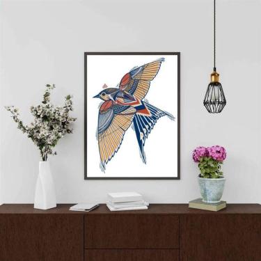 Imagem de Quadro Arte Andorinha Moderna 24X18Cm - Com Vidro