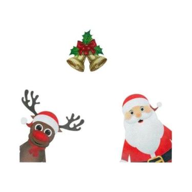 Imagem de Conjunto De Decoração Magnética De Natal Com Lâmpadas Refletivas Para 