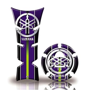 Imagem de Kit Protetor De Tanque E Bocal Moto Yamaha Azul Acima 2018 Azul