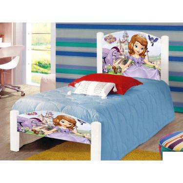 Imagem de Cama Solteiro Infantil Princesa Sofia Branco