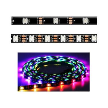 Imagem de Fita De LED Inteligente Endereçável RGBIC DC5V WS2812B 30 60 LEDs/m Co