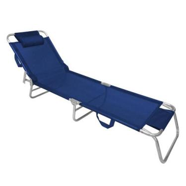 Imagem de Espreguiçadeira de Alumínio Master Marinho Zaka 100 KG