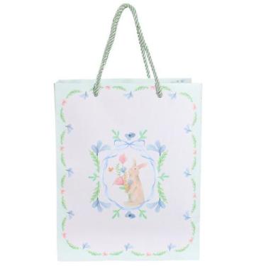 Imagem de Sacola de papel para presentes Páscoa Vibrante M 18x23 - DA