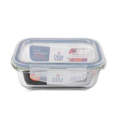 Imagem de Pote de Vidro Retangular 640ml Cazza