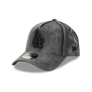 Imagem de BONE NEW ERA 9FORTY A-FRAME SNAPBACK LOS ANGELES DODGERS MLB PRETO-Masculino