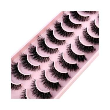 Imagem de Cílios Postiços Naturais 3D Curly Faux Mink Feitos À Mão, 10 Pares, Si