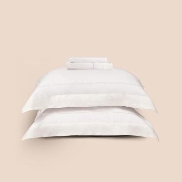 Imagem de Jogo De Cama King Altenburg Haus Algodão Egípcio E Linho Supremo Branco