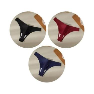 Imagem de Conjunto De Calcinhas De Seda Satinada Sem Costura Para Mulheres 3PCS,