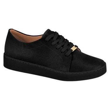Imagem de Tenis Vizzano Feminino Casual Camurça Flatform Conforto Macio, Preto, 