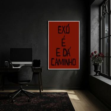 Imagem de Quadro Decorativo Exu É e Dá Caminho - 70x50cm