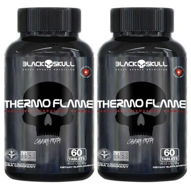 Imagem de Kit 2X Thermo Flame Hardcore Termogênico - 60 Tablets - Black Skull-Masculino