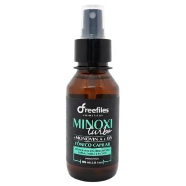 Imagem de Freefiles Minoxi Turbo 100ml Tônico Capilar Tratamento Antiqueda Homens e Mulheres Crescimento Cabelo Barba e Bigode