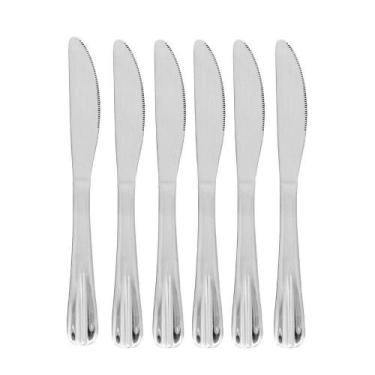 Imagem de Conjunto 6 Facas Para Sobremesa Em Aço Inox Positano Lyor 19x2cm