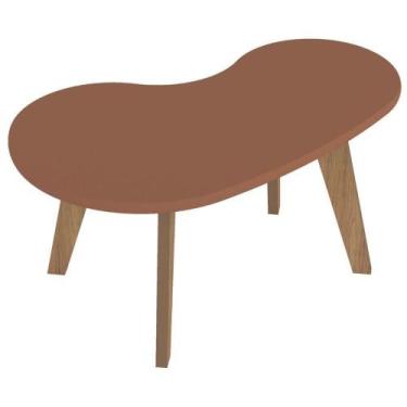 Imagem de Mesa De Centro Orgânica Com Bordas Boleadas Terracota carvalho - ARTEL