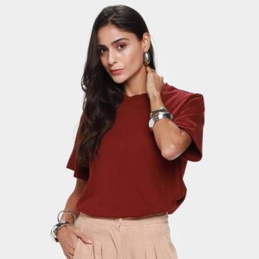 Imagem de Camiseta Hering Básica Feminina, Vermelho, M