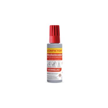 Imagem de Refil para Marcador de Quadro Branco Compactor QB 30ML com Bico Dosador e Secagem Rápida 1 Unidade Vermelho