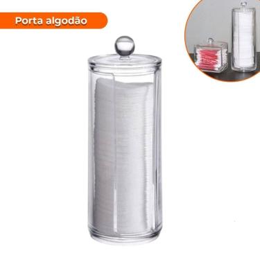 Imagem de Organizador para Algodão e Cotonetes Porta Algodão Funcional em Plástico Acrílico para Banheiro Transparente OEM