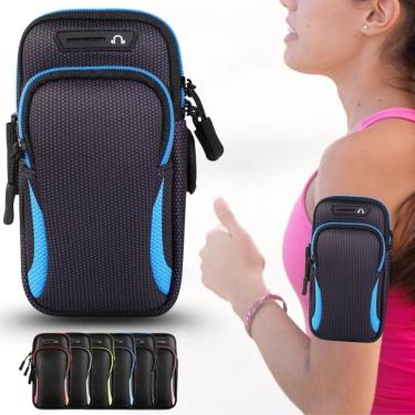 Imagem de Braçadeira Esportiva para Celular Premium Suporte Braço Compatível Até 6.53 Polegadas R...