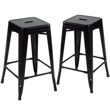 Imagem de Laraz, Kit - 2 x banquetas Iron Tolix - 66 cm - Industrial - Aço - Vin