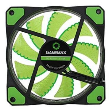 Imagem de Fan Gamemax Gf12g 12cm Verde 32 Led