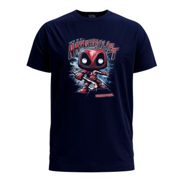 Imagem de Camiseta Casual Pop! Tees Marvel Deadpool Tam. m com Estampa Geek 100% Algodão Azul Funko Pop!