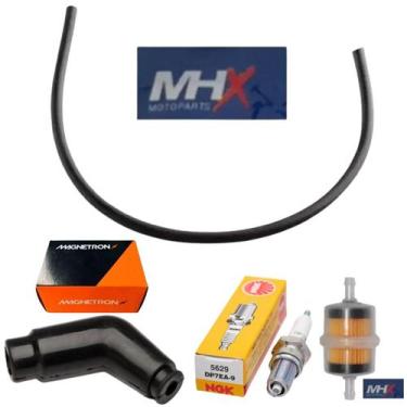 Imagem de Cachimbo, Vela, Cabo Ignição 50cm, Filtro Bros 125 03 Á 05 - Magnetron