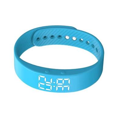 Imagem de Despertador digital Smartwatch Mikikit Rastreador de fitness azul