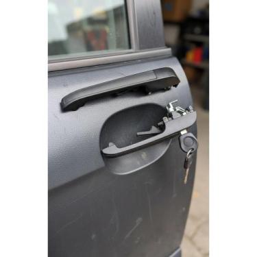 Imagem de 2x Maçaneta Gol Quadrado Voyage Dianteira Par Friso Preto - Congratula