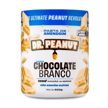 Imagem de Dr Peanut Pasta de amendoim 600g Zero Açucar Sabor Chocolate Branco