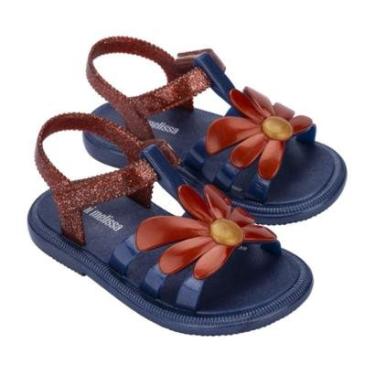 Imagem de SANDÁLIA MINI MELISSA HIP BLOMMY BABY AZUL VERMELHO-Feminino