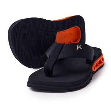 Imagem de Chinelo Kenner Rakka Kids Preto Laranja-Masculino