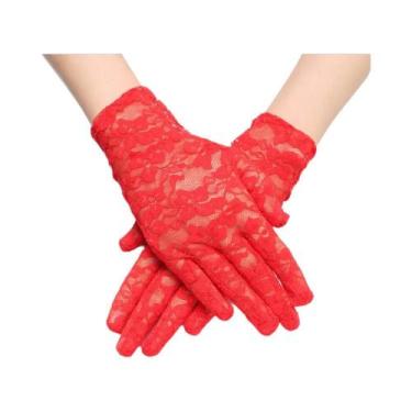 Imagem de Luvas Femininas De Renda Para Dirigir, Finas, Com Proteção UV, Curtas,