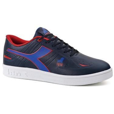 Imagem de Tênis Casual Unissex Diadora Fortaleza EC Azul e Vermelho-Unissex
