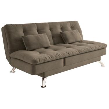 Imagem de Sofá-cama 3 Lugares Reclinável Linoforte Jade, Bege, 3 lugares