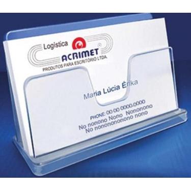 Imagem de Acessorio para mesa Porta Cartao Visita Classic Cr - Acrimet, Cristal