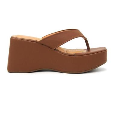 Imagem de Tamanco Vizzano Original Moda Sola Alta Dedo Feminino 106, 36, Marrom