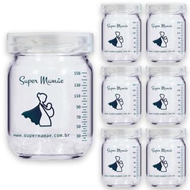 Imagem de Pote de Vidro para Leite Materno 150ml Super Mamãe Original - 7 unidad