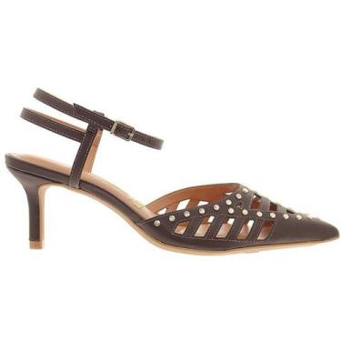 Imagem de Sapato Casual Feminino Salto Fino Strass Dourado Vizzano - Cacau, 38