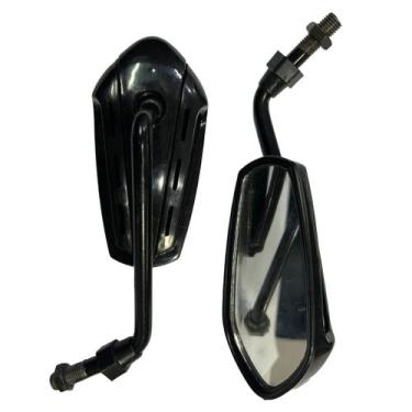 Imagem de Espelho retrovisor premium mtx preto maximo p/yamaha (par)