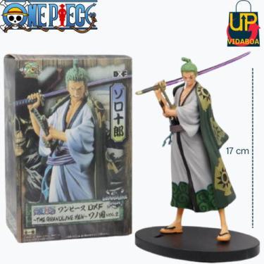 Imagem de Boneco Premium One Piece - Roronoa Zoro 17cm com kimono- na caixa acti