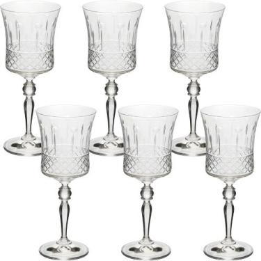 Imagem de Conjunto c/ 6 taças cristal lapidado p/ água grace 300ml - bohemia by 
