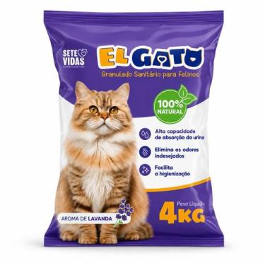 Imagem de Areia Higienica El Gato Lavanda 4kg Alta Absorção Natural - Sete Vidas