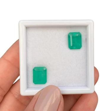 Imagem de Esmeralda Baguete Retangular Par 5,70ct - ENE2ESE