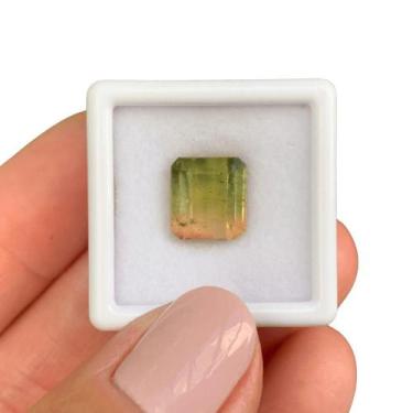 Imagem de Turmalina Bicolor Baguete EmeraldCut 5,63ct - ENE2ESE
