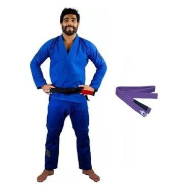 Imagem de Kimono Ultra Light 2.2 Jiu Jitsu Azul Com Faixa a Escolher  Keiko - Ke